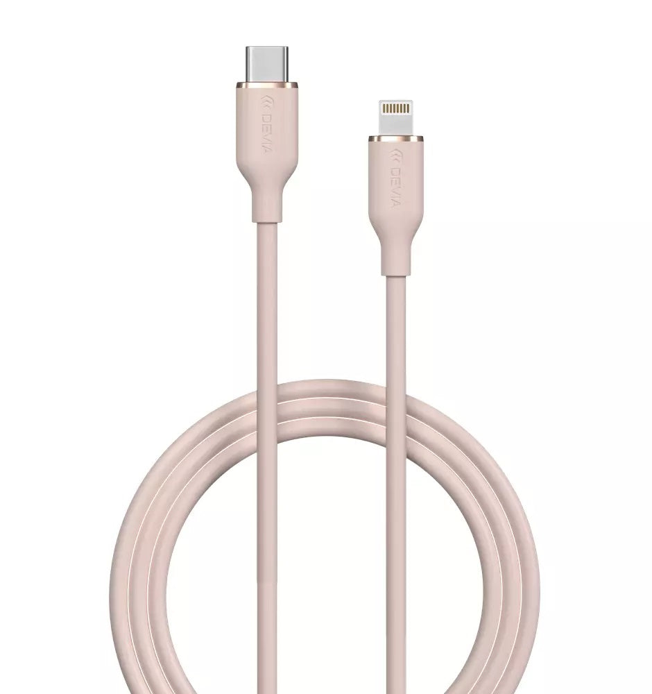 Cable de carga USB-C a Lightning PD Silicone Jelly Series 1.2 metros 2.4A
