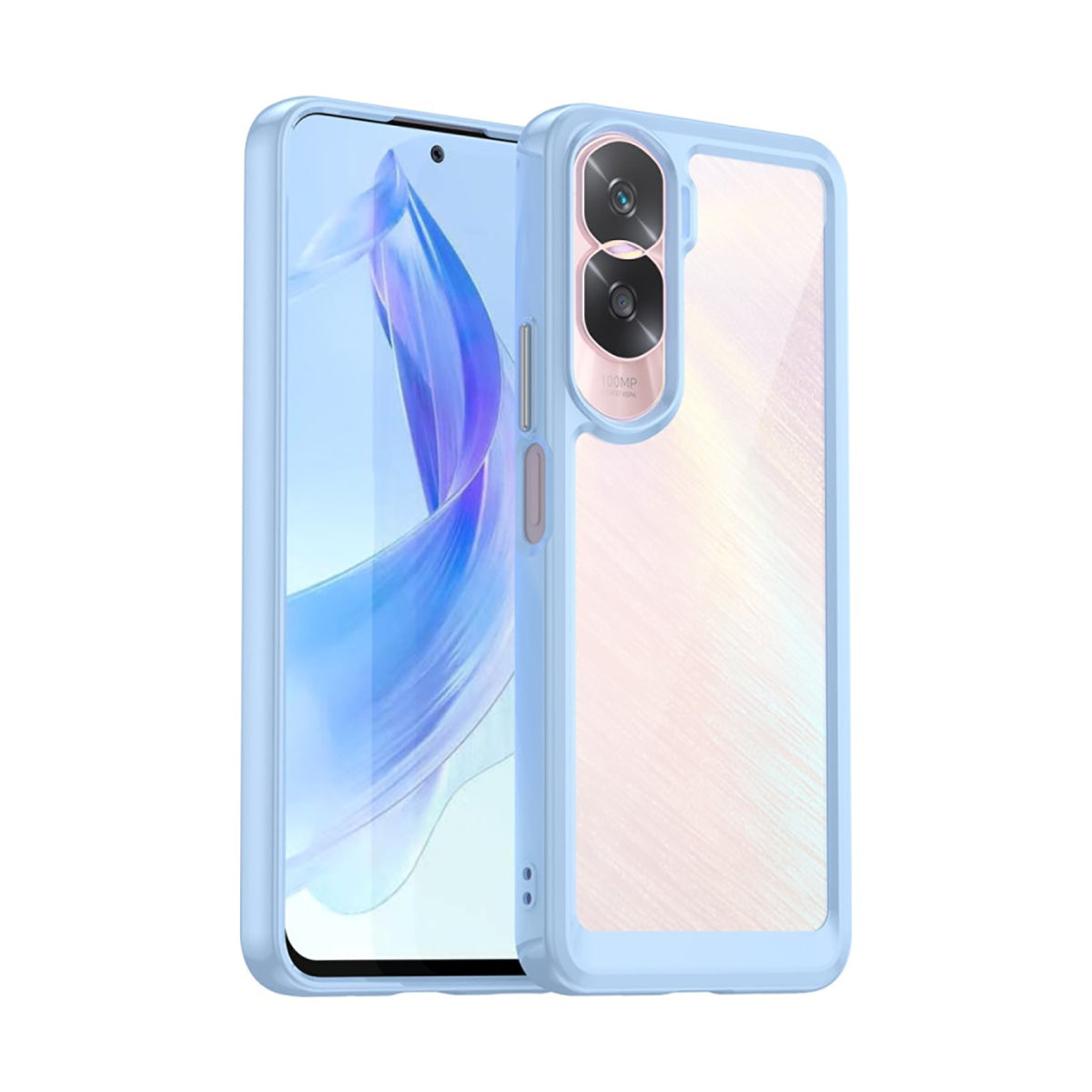 Case Transparente con Borde de Color Honor 90 Lite