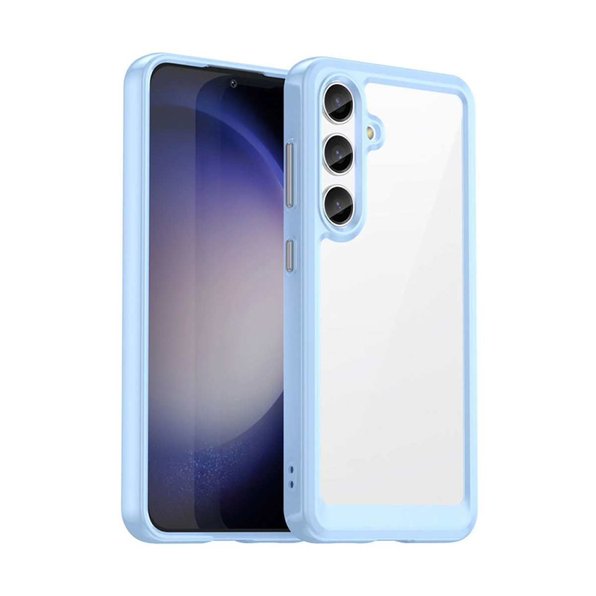 Case Transparente con Borde de Color Samsung S24 Plus