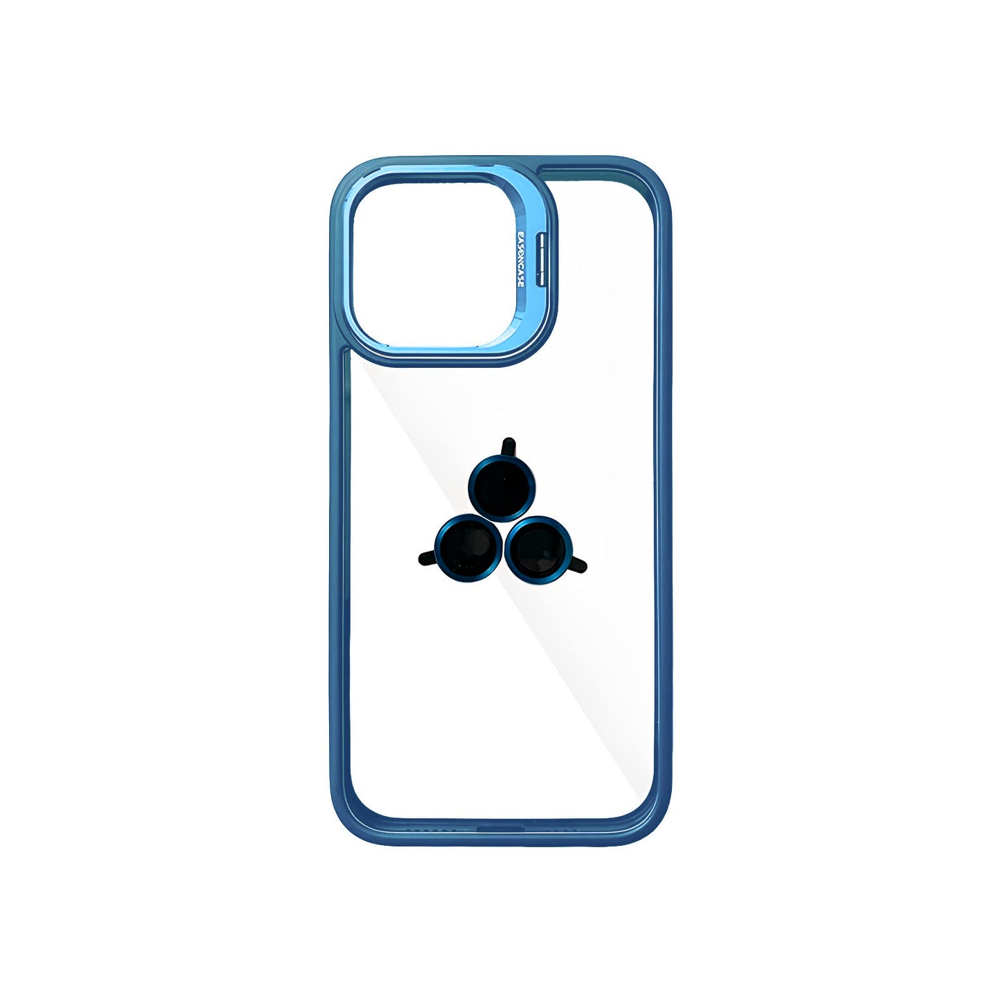 Case Transparente con Borde de Color y Protector de Lente Iphone 13