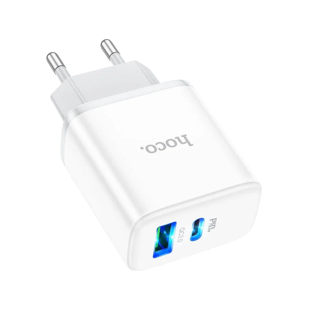 Cargador de pared Dual Hoco USB-A / USB-C 20W EU QC
