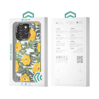 Protector Case Floral con Brillos Flower Series Devia para iPhone 15 Pro