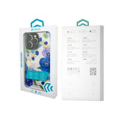 Protector Case Floral con Brillos Flower Series Devia para iPhone 15 Pro