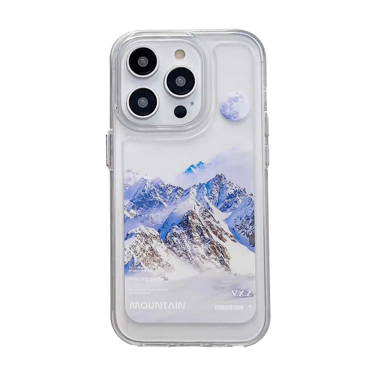 Protector Case Transparente Mountain Day para iPhone 14 Pro
