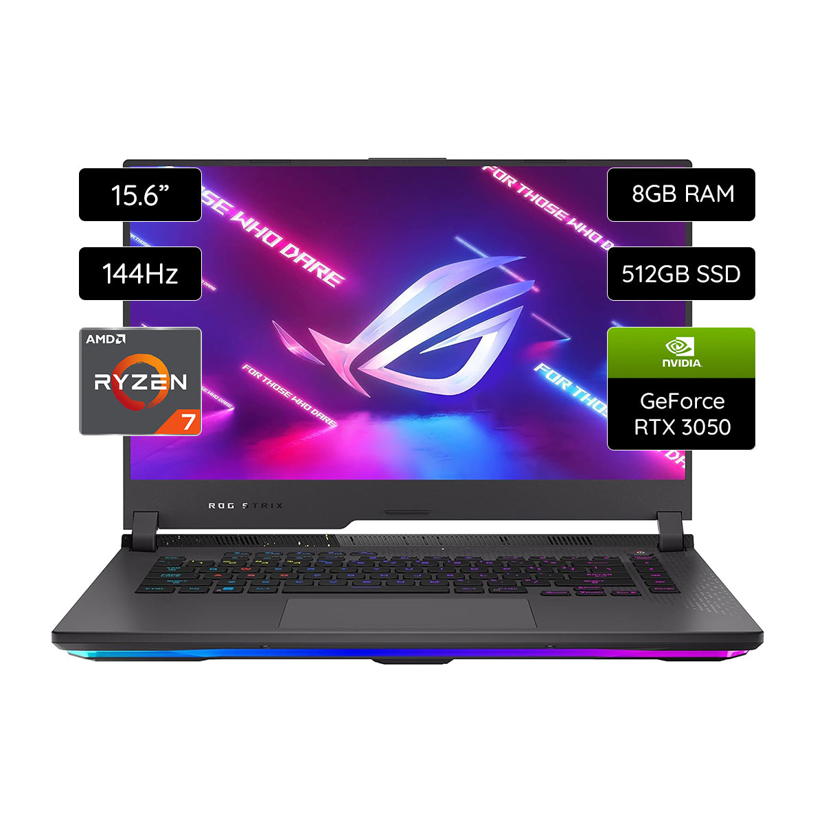 Notebook Gamer ROG Strix G15 G513RC-HN240W 15.6" Ryzen 7 6800H 8GB/512GB (Teclado en Inglés) + Mochila ASUS ROG