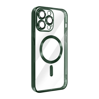 Case Transparente con Carga Inalambrica y Borde de Cromado Iphone 14