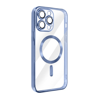 Case Transparente con Carga Inalambrica y Borde de Cromado Iphone 14