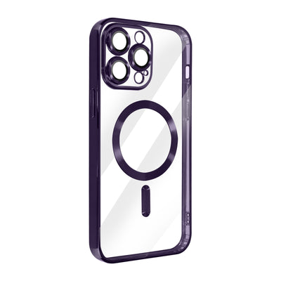 Case Transparente con Carga Inalambrica y Borde de Cromado Iphone 14
