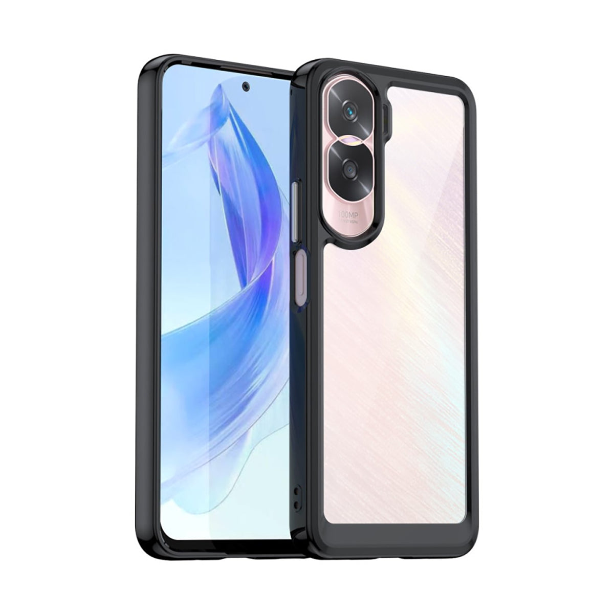 Case Transparente con Borde de Color Honor 90 Lite