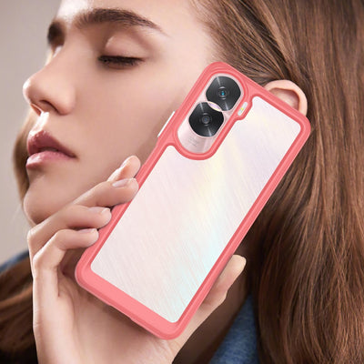 Case Transparente con Borde de Color Honor 90 Lite
