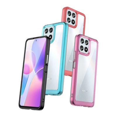 Case Transparente con Borde de Color Honor X8A