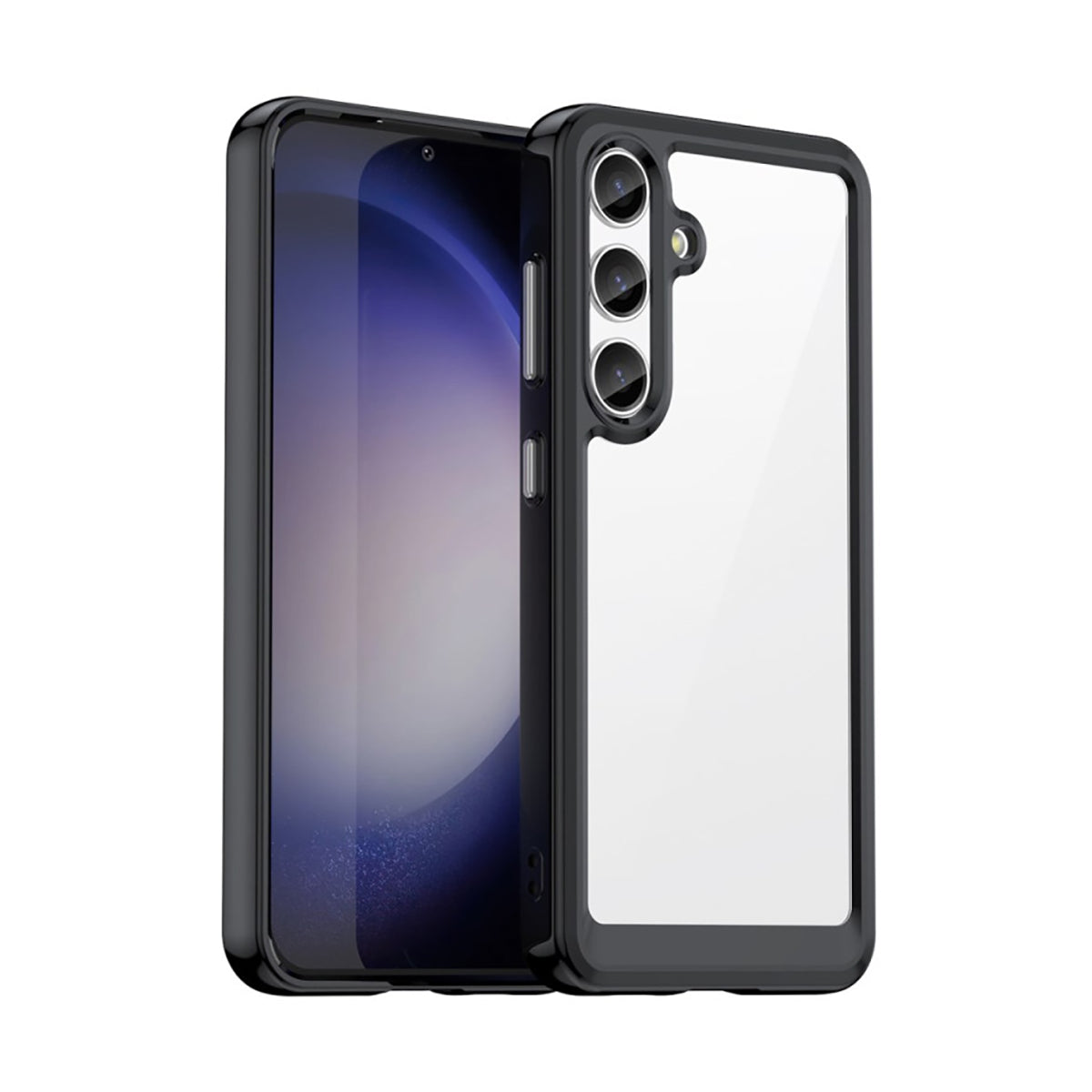 Case Transparente con Borde de Color Samsung S24 Plus