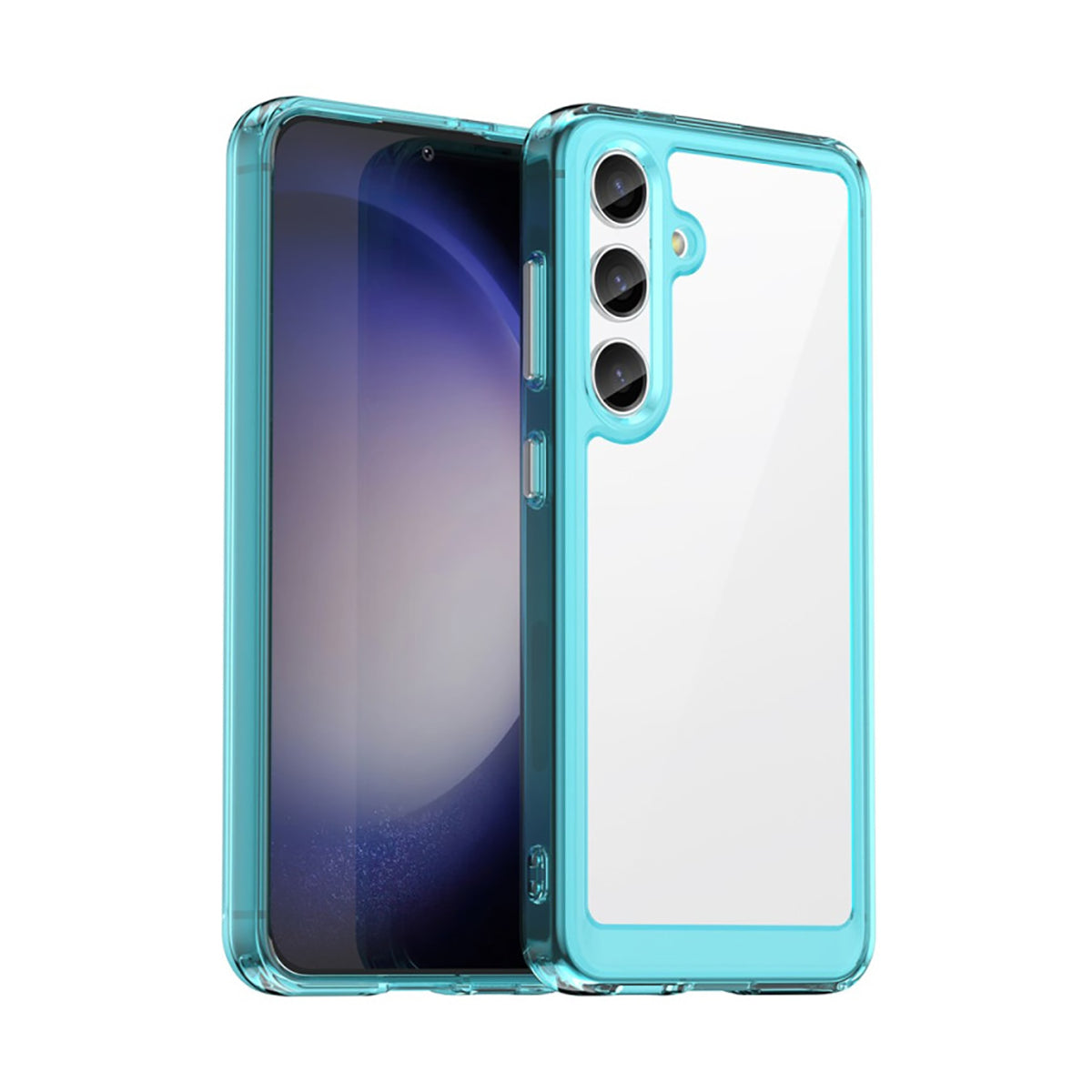 Case Transparente con Borde de Color Samsung S24 Plus
