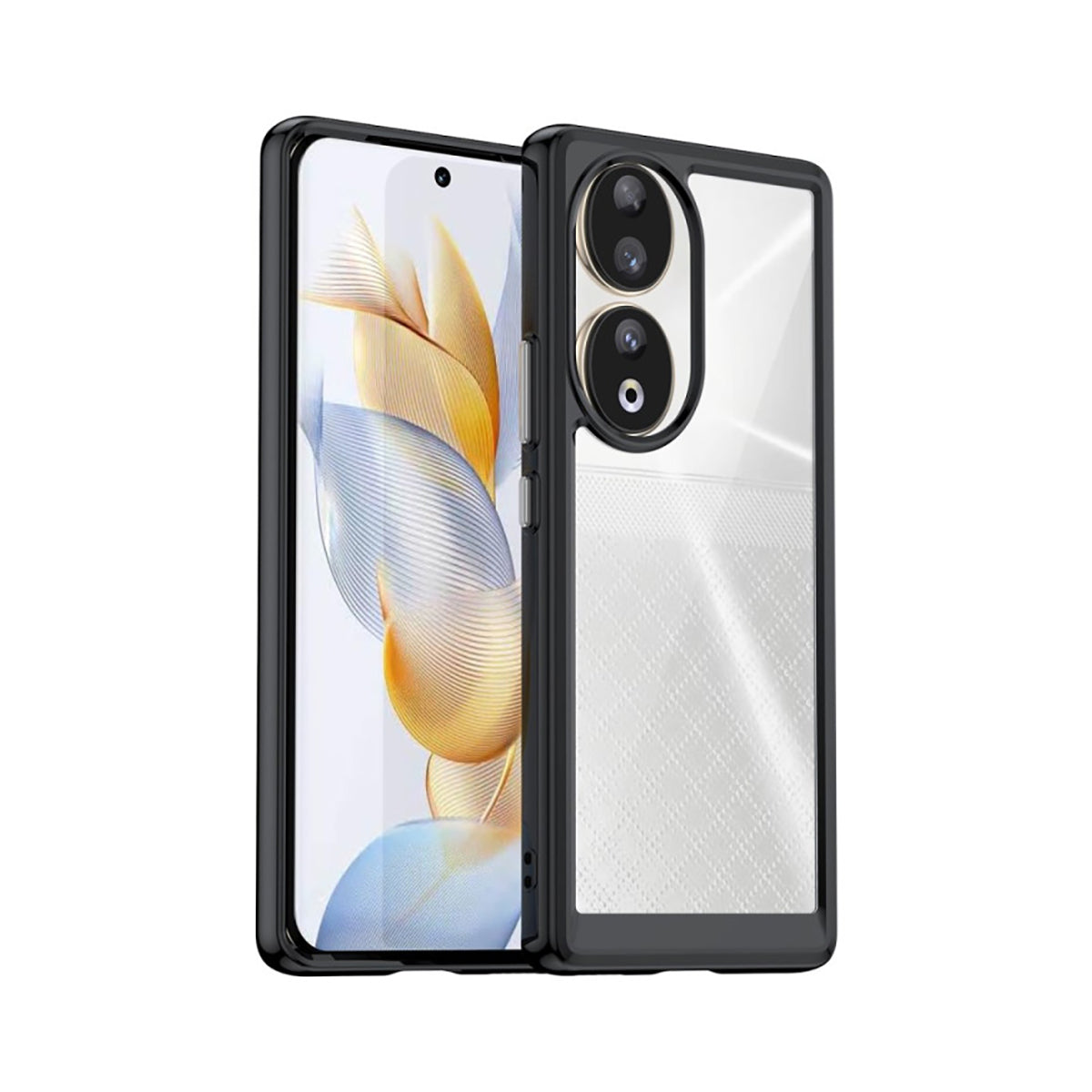 Case Transparente con Borde de Color Honor 90
