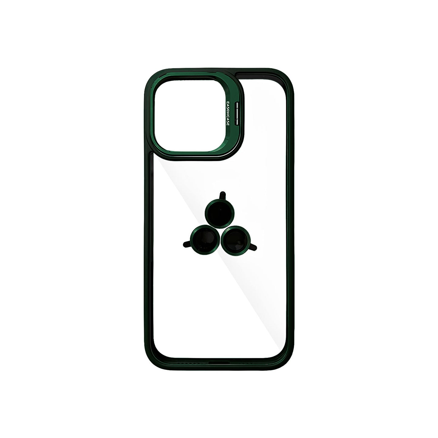 Case Transparente con Borde de Color y Protector de Lente Iphone 13
