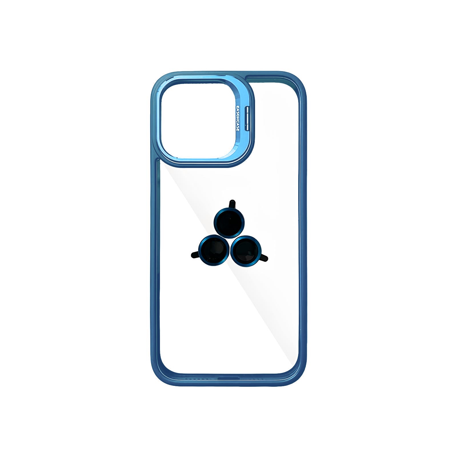 Case Transparente con Borde de Color y Protector de Lente Iphone 14 Pro Max