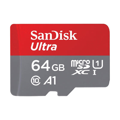 Tarjeta de Memoria MicroSD + Adaptador SD UHS-I SanDisk Ultra 64Gb 140Mb/s Clase 10