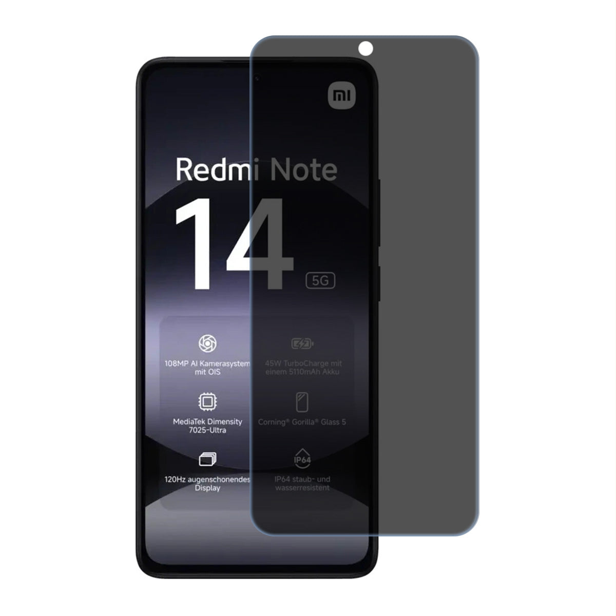 Vidrio Templado Dureza 9H para Xiaomi Note 14 5G Privacy