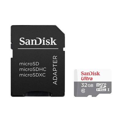 Tarjeta Micro SD + Adaptador SD SanDisk Ultra 32Gb 100mb/s