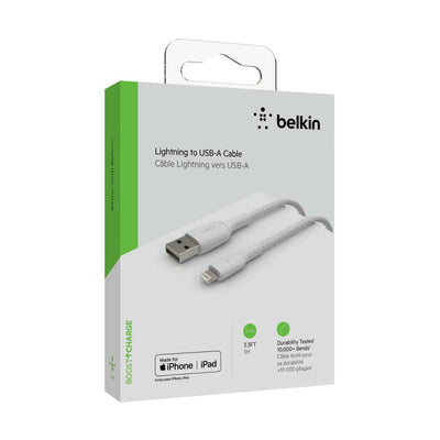 CABLE REFORZADO BELKIN BOOST CHARGE LIGHTNING A USB-A 1 METRO