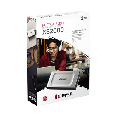 DISCO SOLIDO SSD EXTERNO PORTÁTIL KINGSTON XS2000 2TB USB-C 3.2 2X2