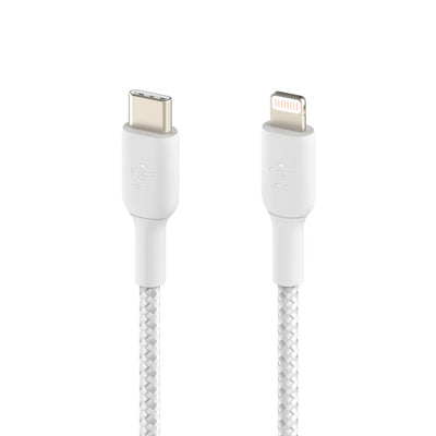CABLE CARGA RAPIDA LIGHTNING A USB-C TRENZADO 1M BELKIN