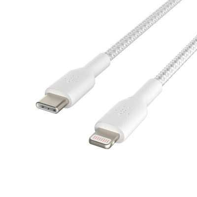 CABLE CARGA RAPIDA LIGHTNING A USB-C TRENZADO 1M BELKIN