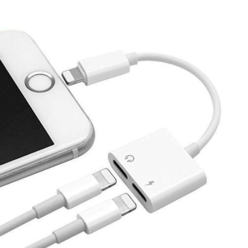 Adaptador lightning audio + carga