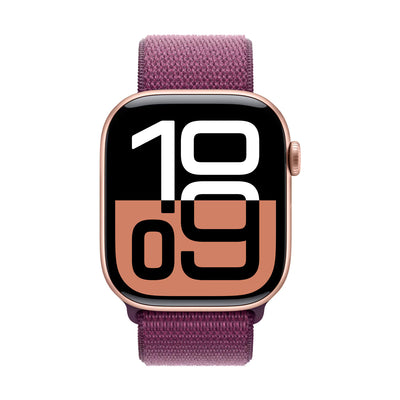 Apple Watch Series 10 46mm Rose Gold Case Plum Sport Loop S/L GPS