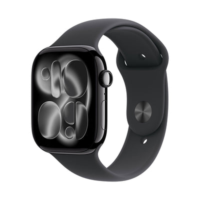 Apple Watch Series 11 (GPS) 42mm Jet Black Aluminum Case with Black Sport Band