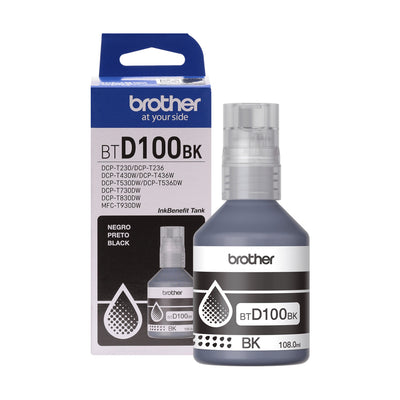 Botella de Tinta Brother BT D100BK 108ML