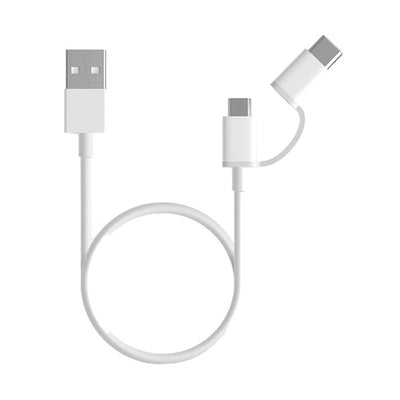 Cable Xiaomi 2 en 1 USB-A a USB-C/Micro USB 30cm