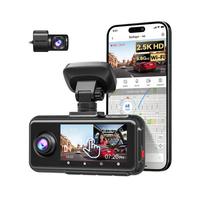 Camara Dashcam Redtiger A6 4K Triple/Wifi/App/Voice Control/GPS