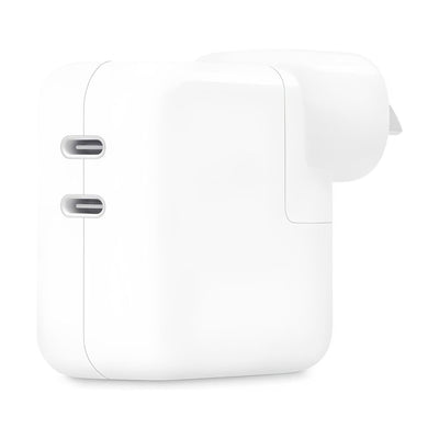 Cargador Apple 35W Dual Usb-C A2676 Flat Pin Tipo 1 (Pin Argentina)