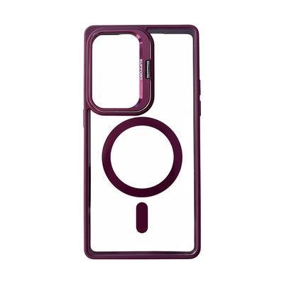 Case Transparente Borde de Color Carga Inalámbrica S25 Ultra