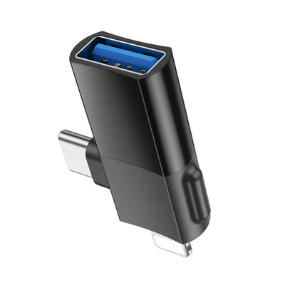 Adaptador USB-A 2.0 2 en 1 Lightning + Usb-C HOCO UA17
