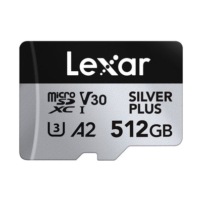 Micro SD + Adaptador Lexar Professional 512GB Silver Plus 205mb/s