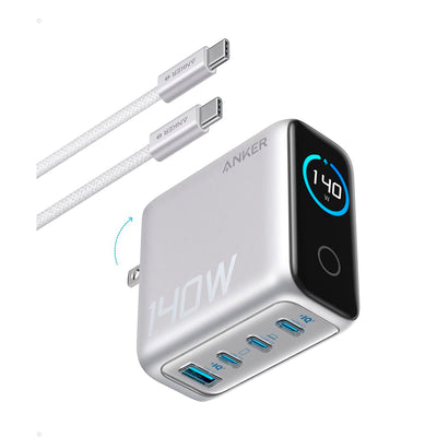 Cargador Anker 140W Fast Charging 4 Puertos con Cable USB-C