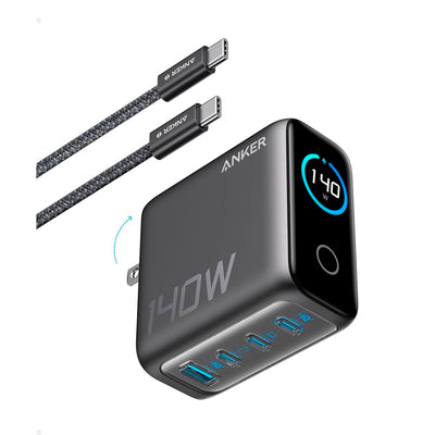 Cargador Anker 140W Fast Charging 4 Puertos con Cable USB-C