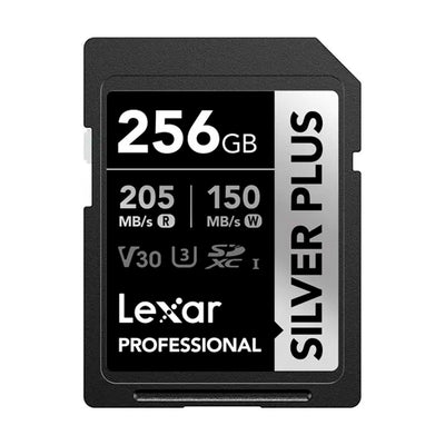 Tarjeta SD Lexar Professional 256GB Silver Plus SDXC 255mb/s